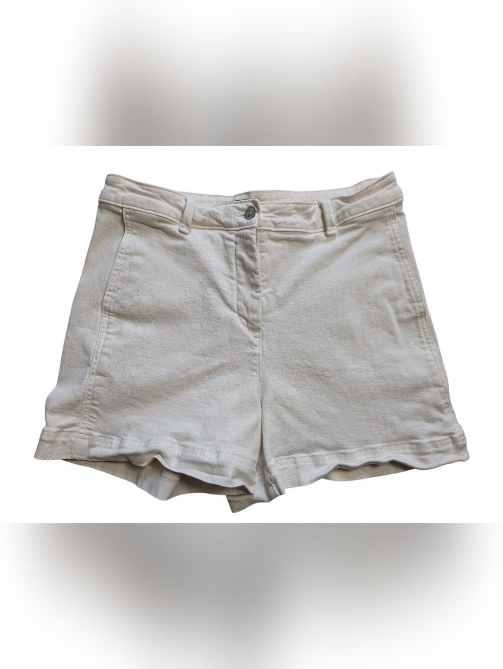 Banana Republic White High Waisted Jean Shorts
